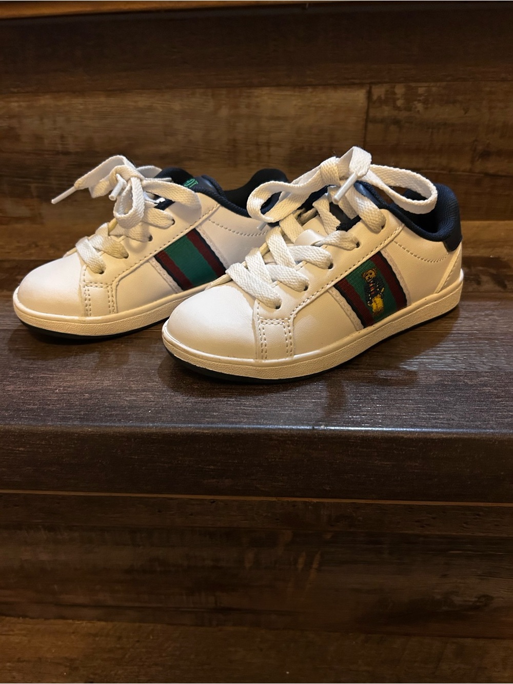 White Polo Kids Sneakers - size 8.5